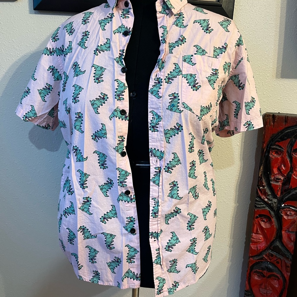 Pink Reptar button up